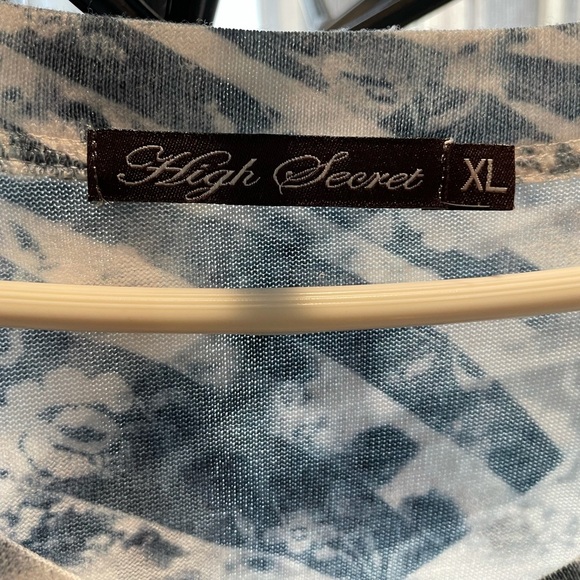 High secret apparel XL blue and white blouse - Picture 4 of 8